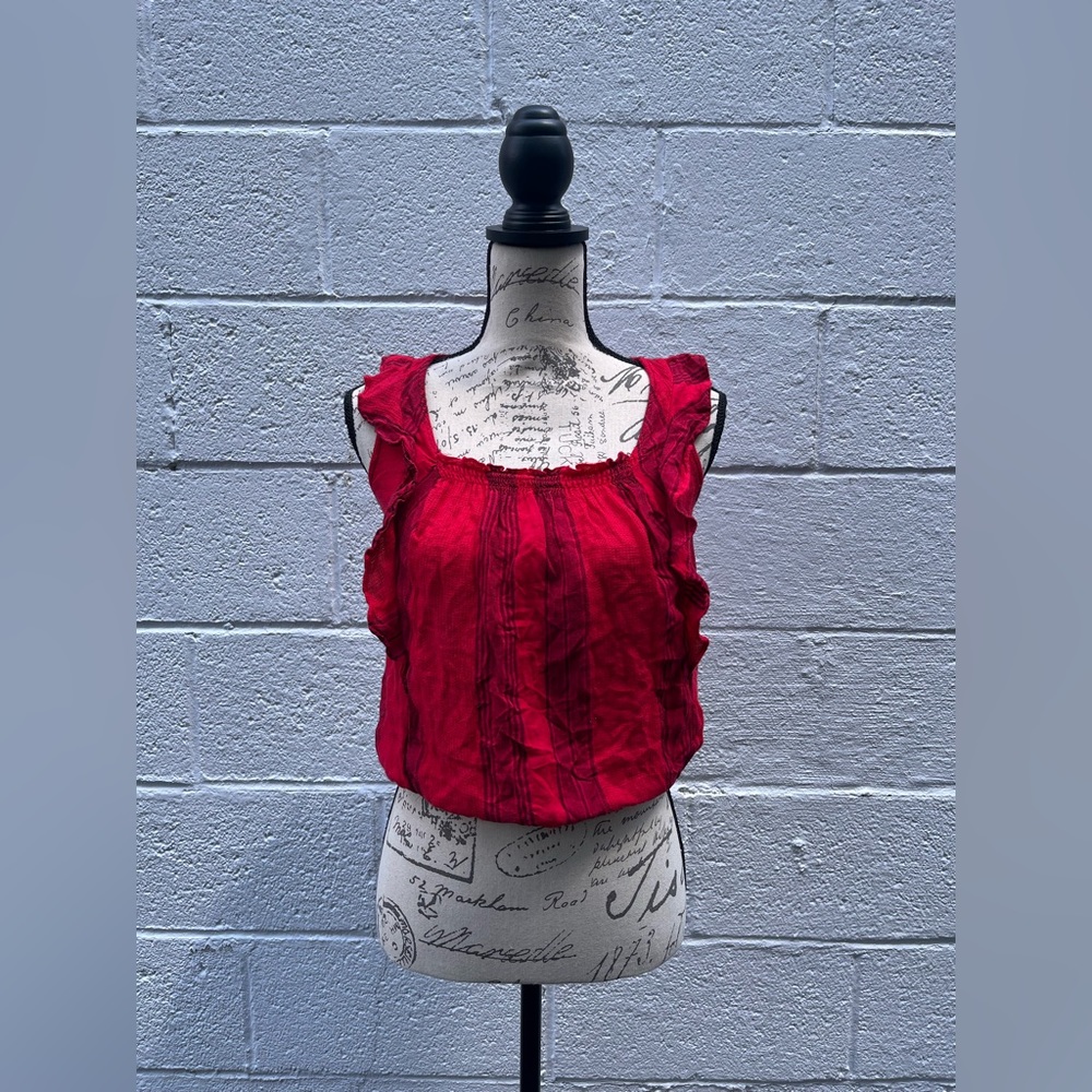 Ruffled Red Women’s Shirt